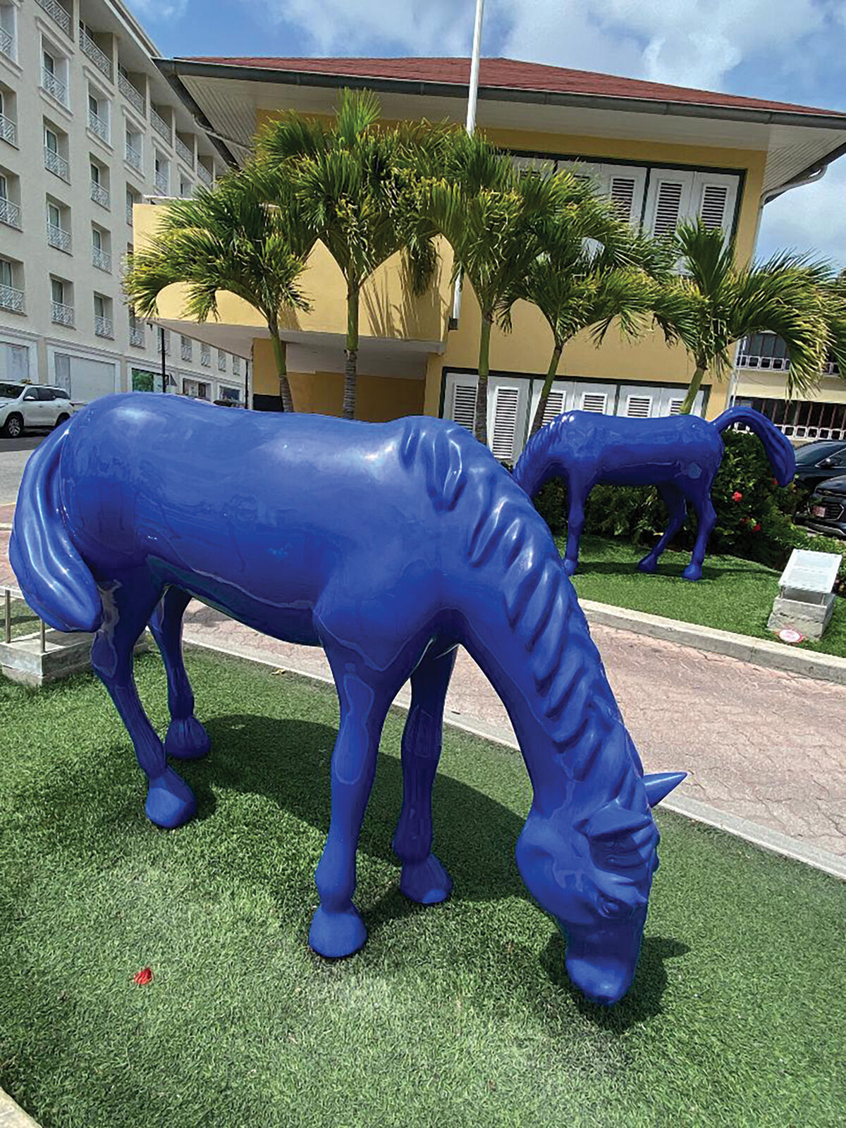 Brilliant blue horses